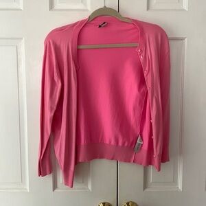 JCrew classic pink cardigan